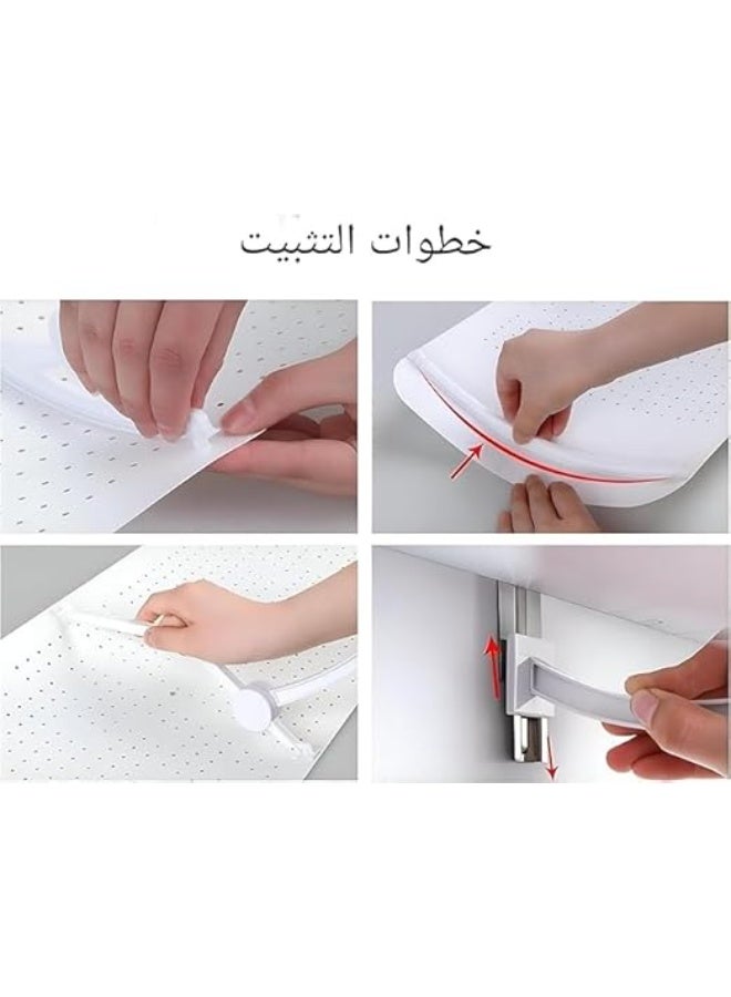 طقم موزع هواء التكييف قطعتين لتوجيه الهواء ومنع التدفق المباشر أثناء النوم بتصميم مرن وأنيـق - Image 3